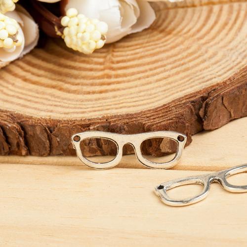 厂家直销 合金饰品配件 眼镜 眼框 双吊饰品挂件 diy手工材料图片